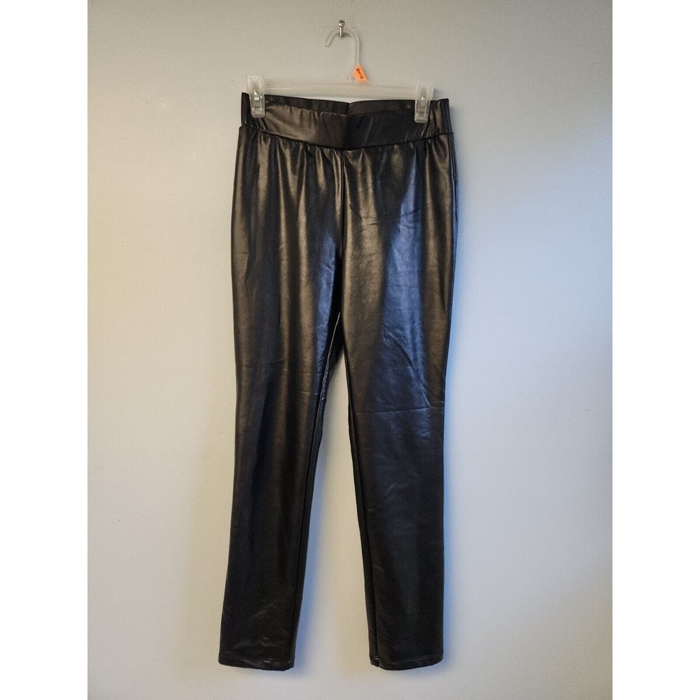 Alya Black‎ Faux Leather Women’s Skinny Pull-On Pants Size M